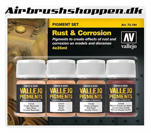 73.194 Rust & Corrosion pigment set 4 x 30 ml Vallejo